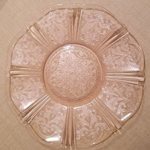 Rare Vintage Macbeth Evans Pink Depression Glass Platter